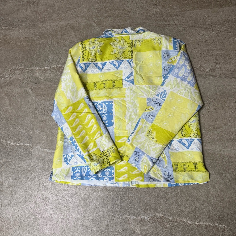 Patchington Petite 100% Silk Patchwork Quilted Ja… - image 2